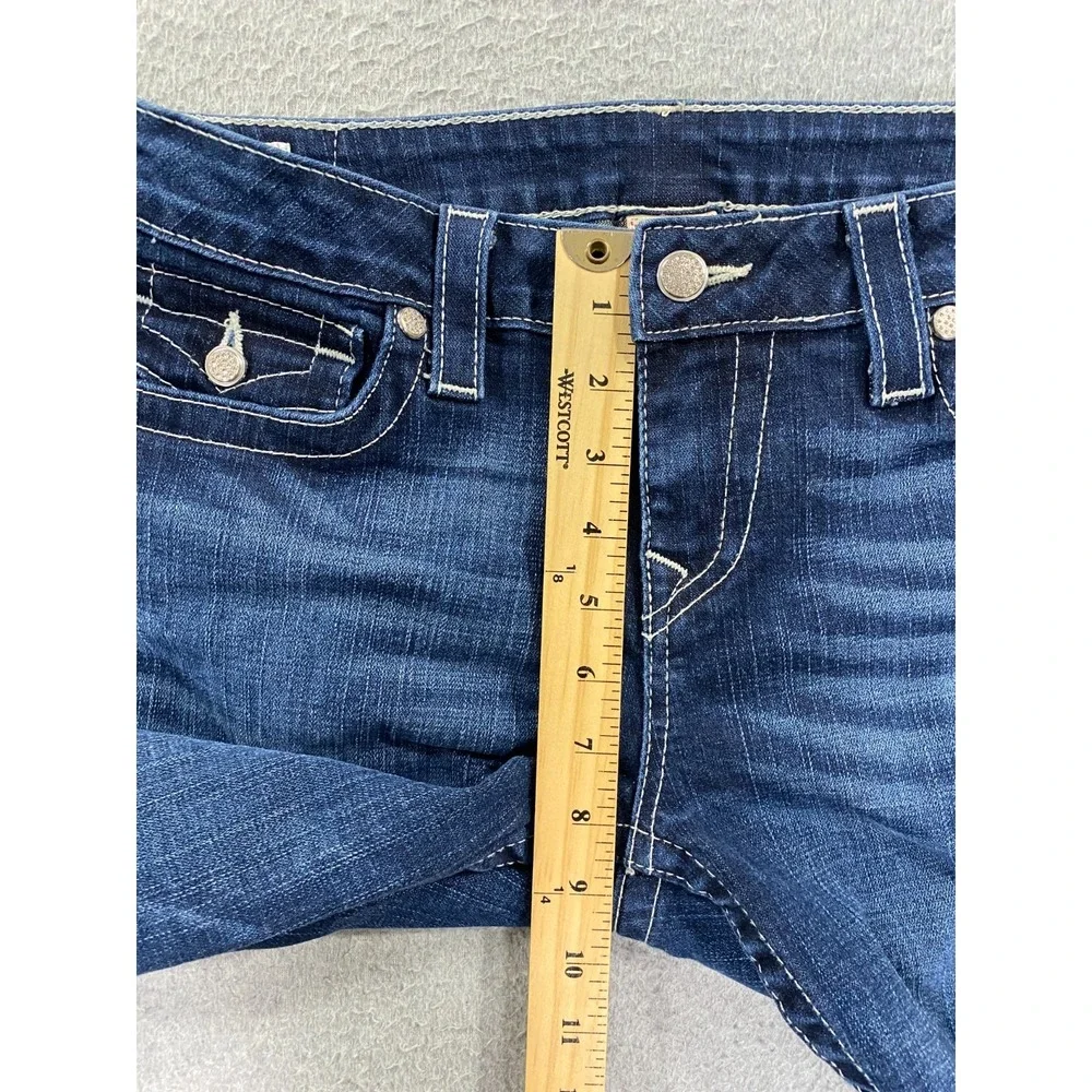 True Religion Becky Bootcut Jeans Womens 32x32 Low Rise Dark Wash Y2K USA Made